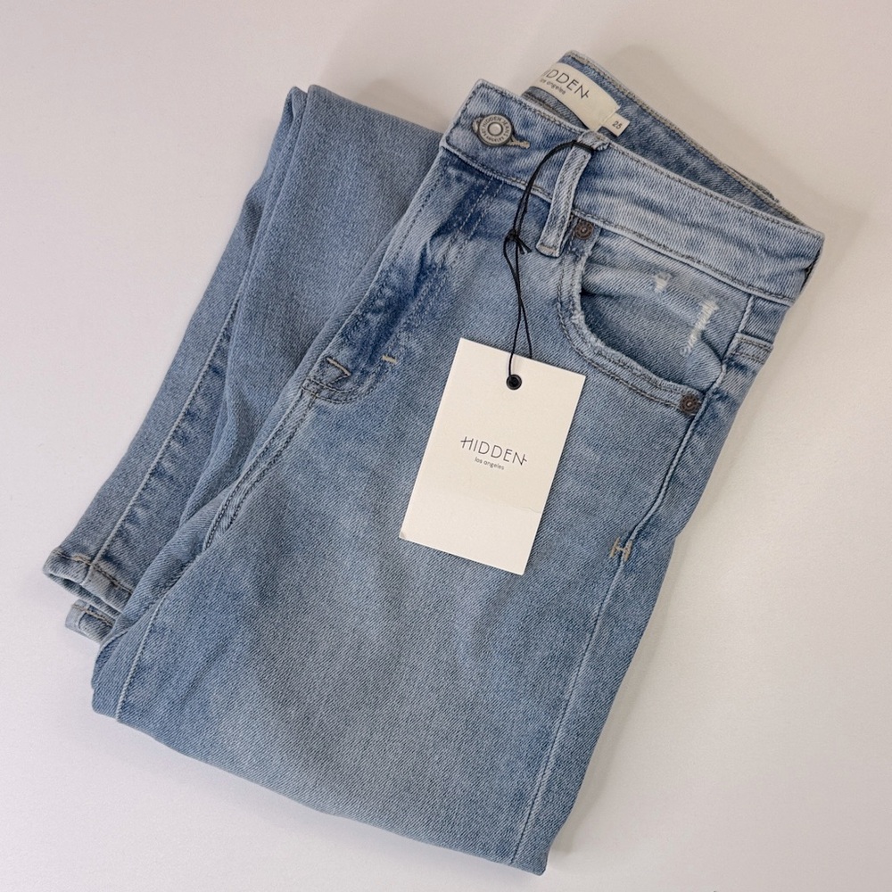 Hidden Women's Straight Leg Jeans - Light Blue